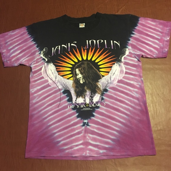 Vtg 2000 Janis Joplin Tie Dye Woodstock Tee S - Picture 1 of 8